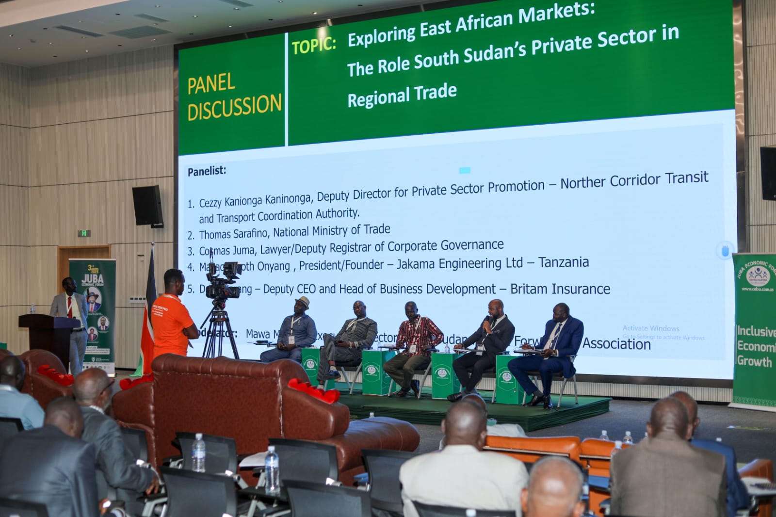 Cezzy Kanionga, Deputy Director Private Sector Investment Promotion during the 3rd Juba Economic Forum
